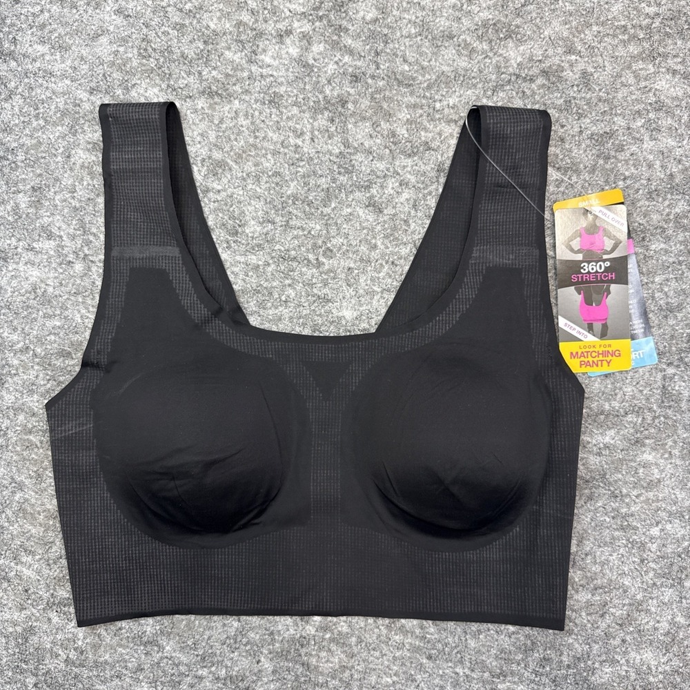 NEW Bali Comfort Resolution EasyLite wireless bra women's small black DF3491